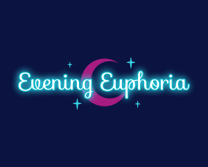 Neon Moonlight Night logo design