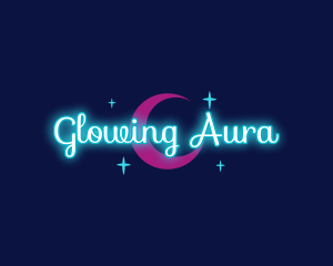 Neon Moonlight Night logo design