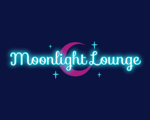 Neon Moonlight Night logo design