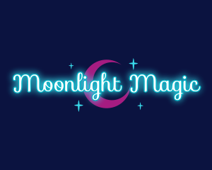 Neon Moonlight Night logo design