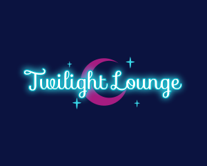 Neon Moonlight Night logo design