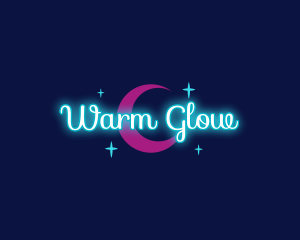 Neon Moonlight Night logo design