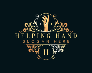 Wellness Luxury Hand  logo design