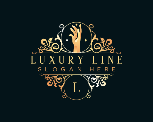 Wellness Luxury Hand  logo design