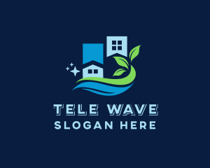 Organic City Waves Cleaning logo design