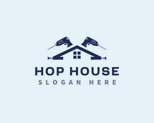 Drill House Construction logo design