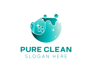 House Sanitation Cleaning logo design