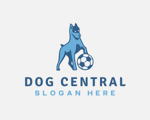 Dog Soccer Ball logo design