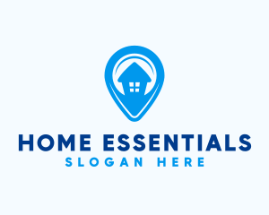 Home Location Pin logo design