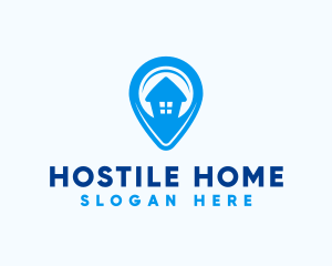 Home Location Pin logo design