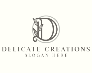 Leaf Spa Letter D logo design