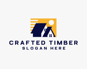 House Residential Roofing  logo design