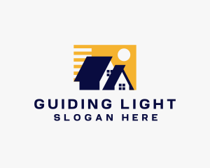 House Residential Roofing  logo design