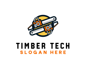 Chainsaw Logging Lumberjack logo