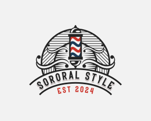 Barbershop Grooming Styling logo design