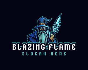 Magician Wizard Staff  logo design