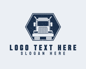 Rustic Hexagon Truck logo