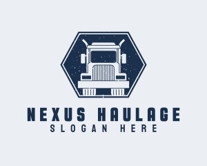 Rustic Hexagon Truck logo design