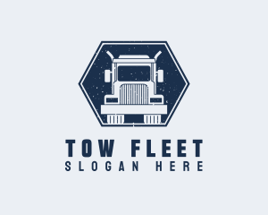 Rustic Hexagon Truck logo design