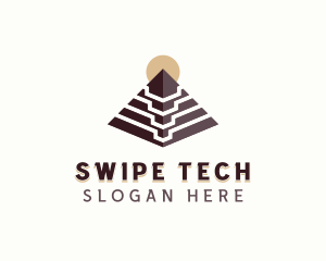 Tech Pyramid Structure logo design