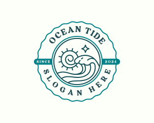 Ocean Tidal Wave logo design