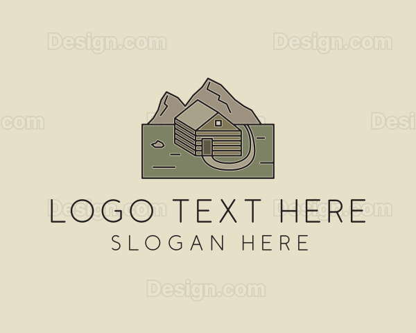 Outdoor Mountain Cabin Logo