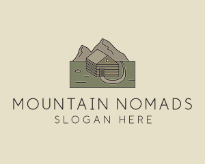 Outdoor Mountain Cabin  logo design