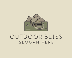 Outdoor Mountain Cabin  logo design