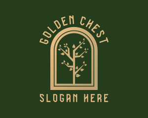 Golden Tree Leaves logo design