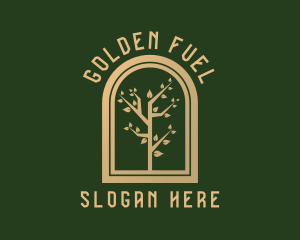 Golden Tree Leaves logo design