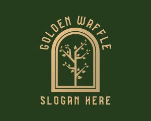 Golden Tree Leaves logo design