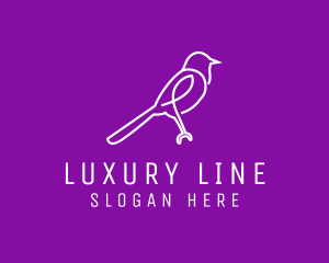 Sparrow Bird Line Art logo design