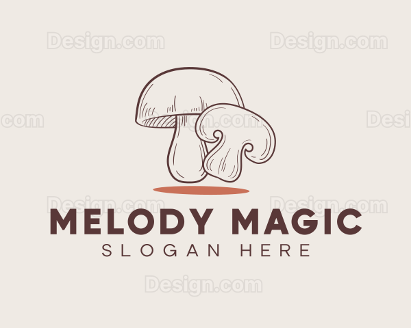 Healthy Food Mushroom Logo