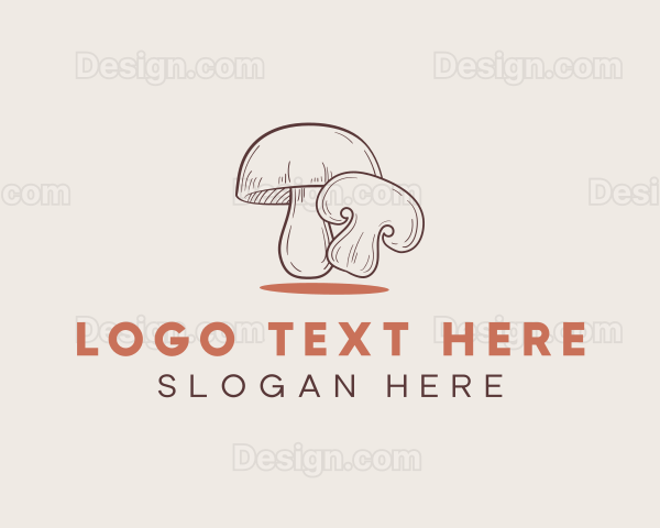 Healthy Food Mushroom Logo