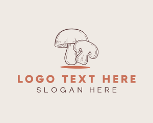 Healthy Food Mushroom Logo