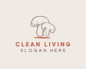 Healthy Food Mushroom logo