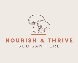 Healthy Food Mushroom logo