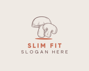 Healthy Food Mushroom logo design