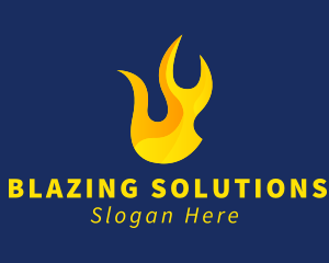 Gas Fuel Flame  logo design