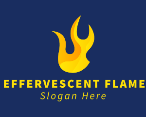 Gas Fuel Flame  logo design