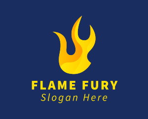 Gas Fuel Flame  logo design