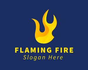 Gas Fuel Flame  logo design