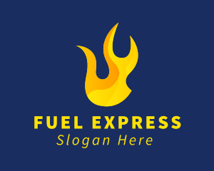 Gas Fuel Flame  logo