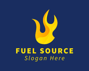 Gas Fuel Flame  logo design