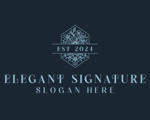 Elegant Floral Boutique logo design