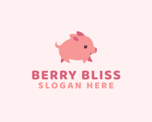 Cute Piglet Pet logo design