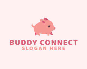 Cute Piglet Pet logo design