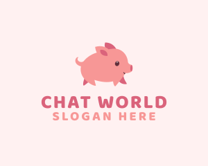 Cute Piglet Pet logo design