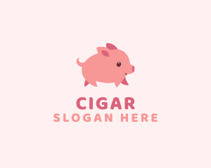 Cute Piglet Pet logo design