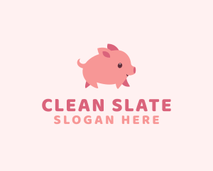 Cute Piglet Pet logo design